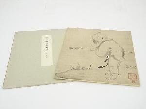可翁　蜆子和尚図　印刷色紙